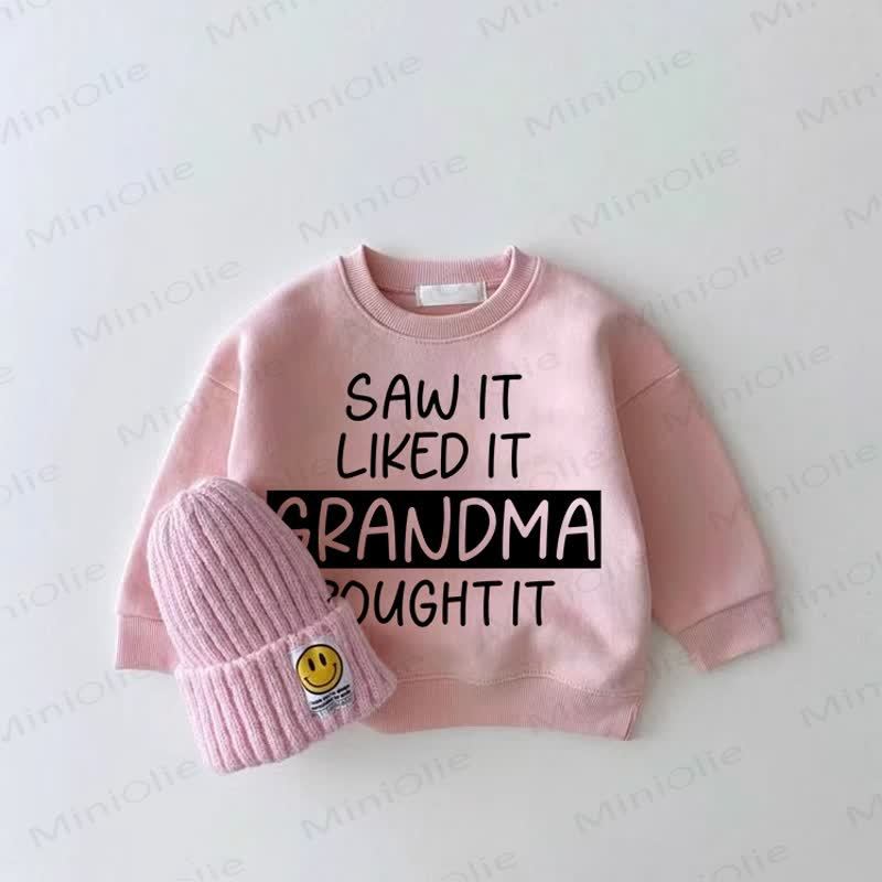 SAW IT LIKED IT GRANDMA BOUGHT IT Baby Girl Pink Sweatshirt - Pink - 2-3T - image 1
