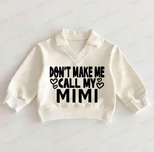 DON'T MAKE ME CALL MY MIMI Baby White Polo Top - White - 2-3T - image 1