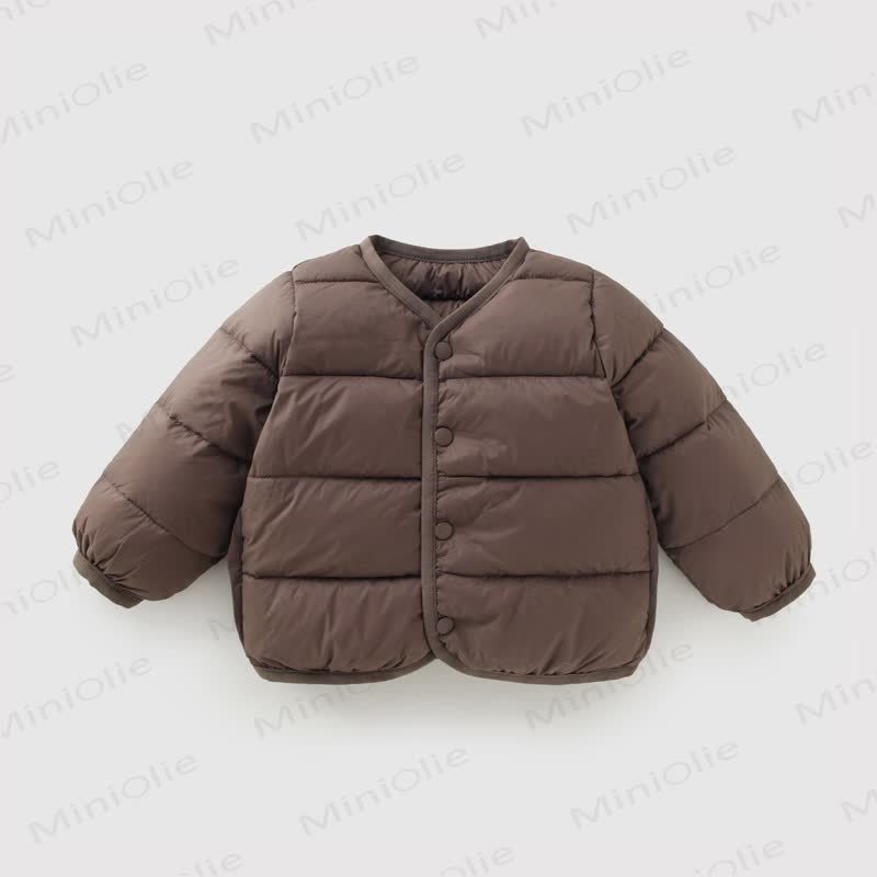 Baby Toddler Solid Color Warm Outerwear - Brown - 5-7T - image 4