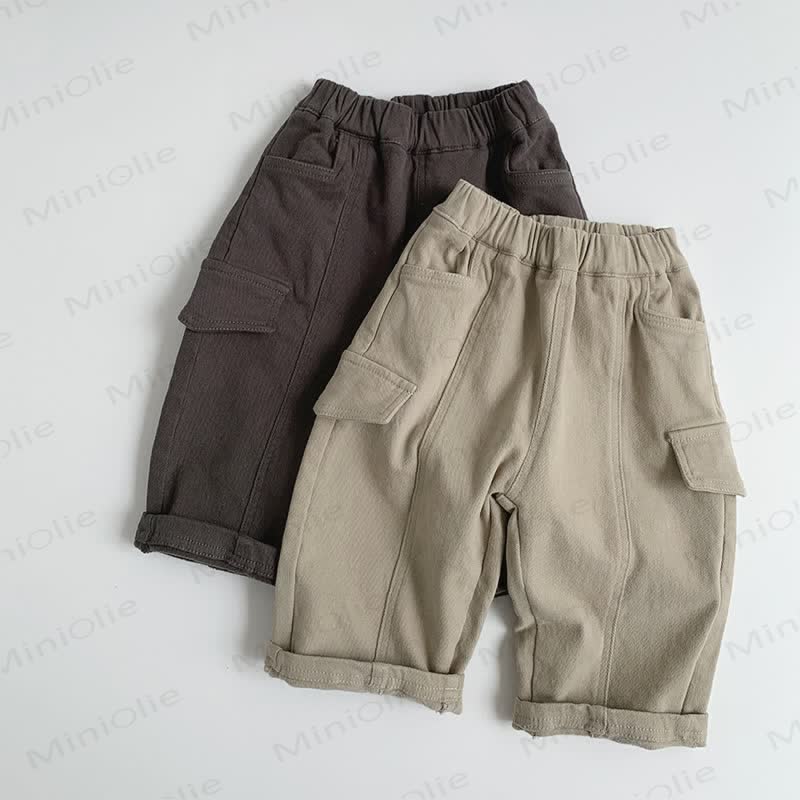 Baby Toddler Fleece Lined Solid Color Pants - image 1