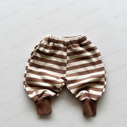 Baby Toddler Stripe Loose Pants - Coffee Stripe - 8Y - image 5