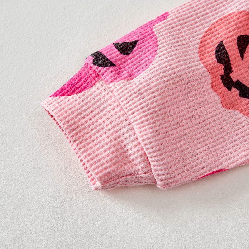 Baby Funny Face Pumpkin Pink Waffle 2-piece Set - image 5