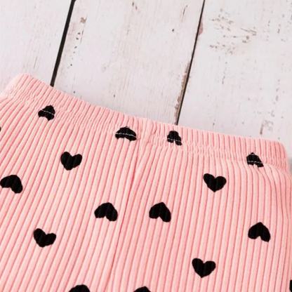 Baby Girl Love Flying Sleeves Bow Romper & Pants With A Bow - image 12