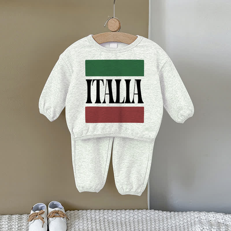 ITALIA Baby Sweatshirt 2-piece Gray Set - Gray - 2-3T - image 1