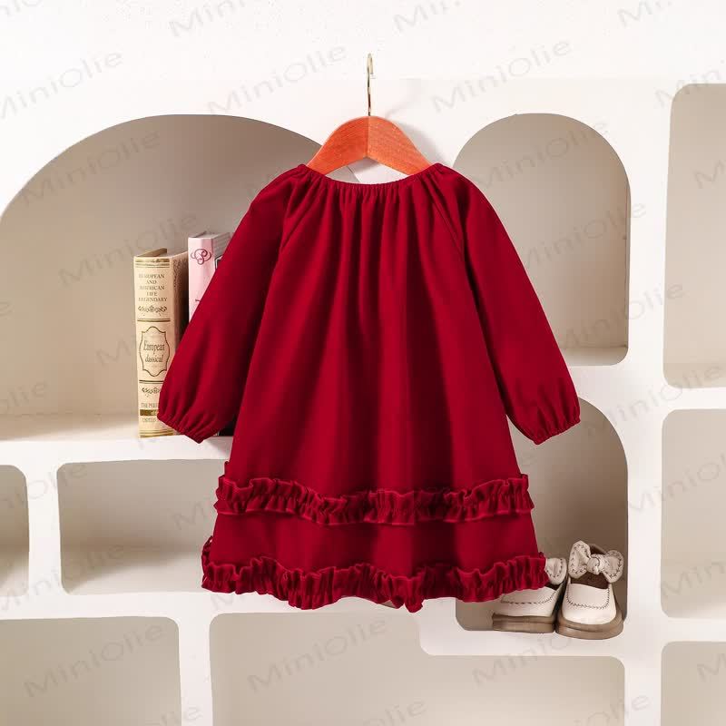 Baby Toddler Girl Bow Ruffles Dress - image 2