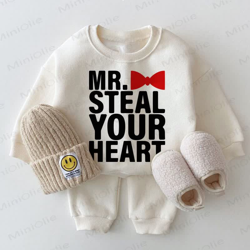  MR. STEAL YOUR HEART Baby White 2-piece Set - White - 2-3T - image 1