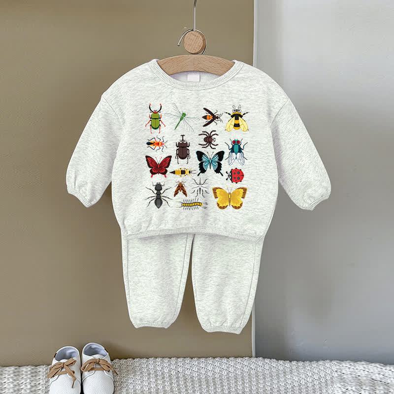 Baby Animal Sweatshirt 2-piece Gray Set - Gray - 2-3T - image 1