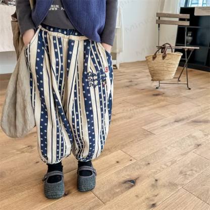 Baby Toddler Embroidered Bear Pants - image 1