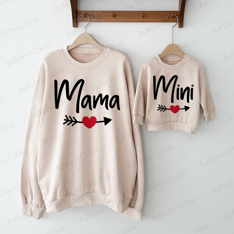 MAMA/MIMI Beige Family Sweatshirt  - Beige - Baby Sweatshirt: 2-3T - image 1