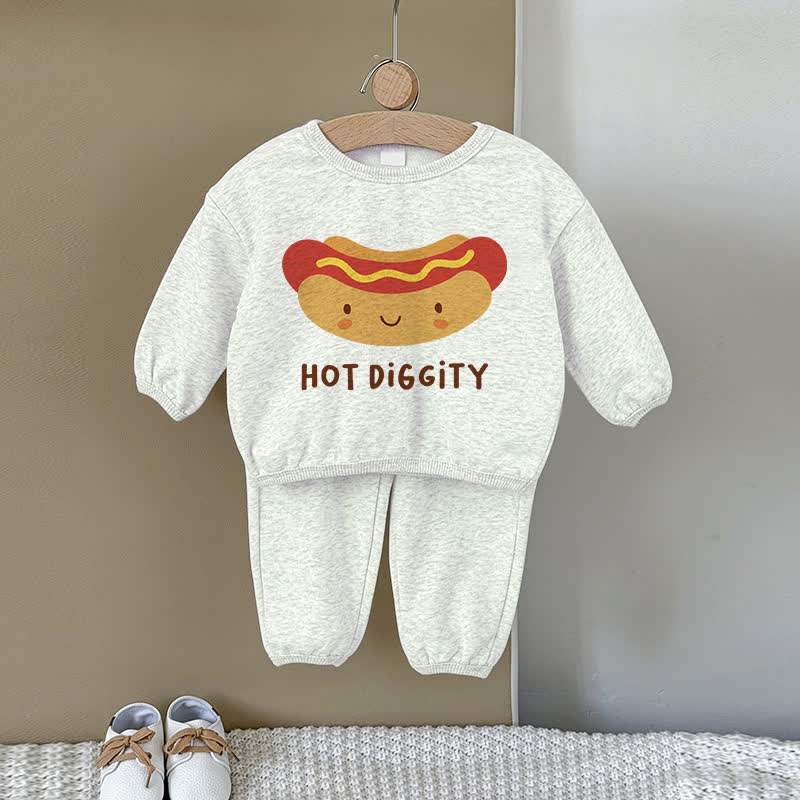 HOT DIGGITY Baby Sweatshirt 2-piece Gray Set - Gray - 2-3T - image 1