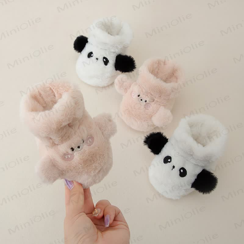 Baby Fleece Panda Bear Shoes - image 1