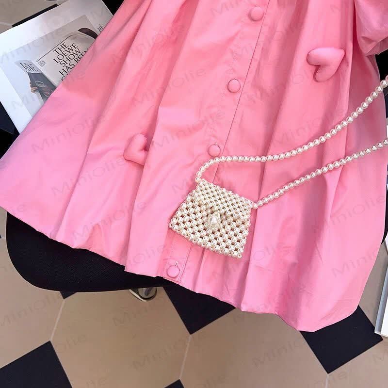 Toddler Kid Girl Baby Collar Love Dress - image 5