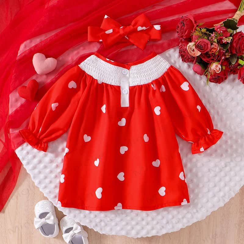 LOVE YOU MORE Baby Girl Love Red Dress - image 2