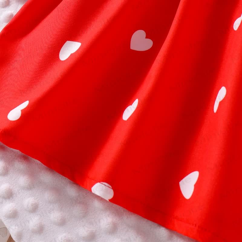 LOVE YOU MORE Baby Girl Love Red Dress - image 7