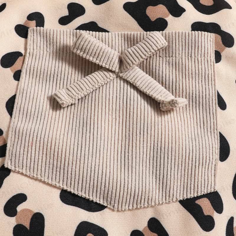 LOVELY BABY Baby Girl Leopard Print Bodysuit & Bow Overalls - image 9