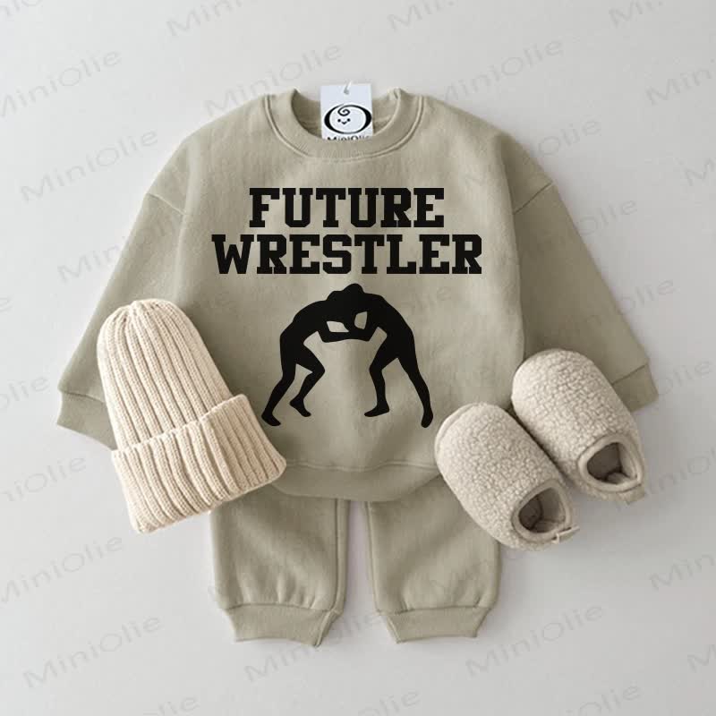 FUTURE WRESTLER Baby Grey Green 2-piece Set - Grey Green - 2-3T - image 1