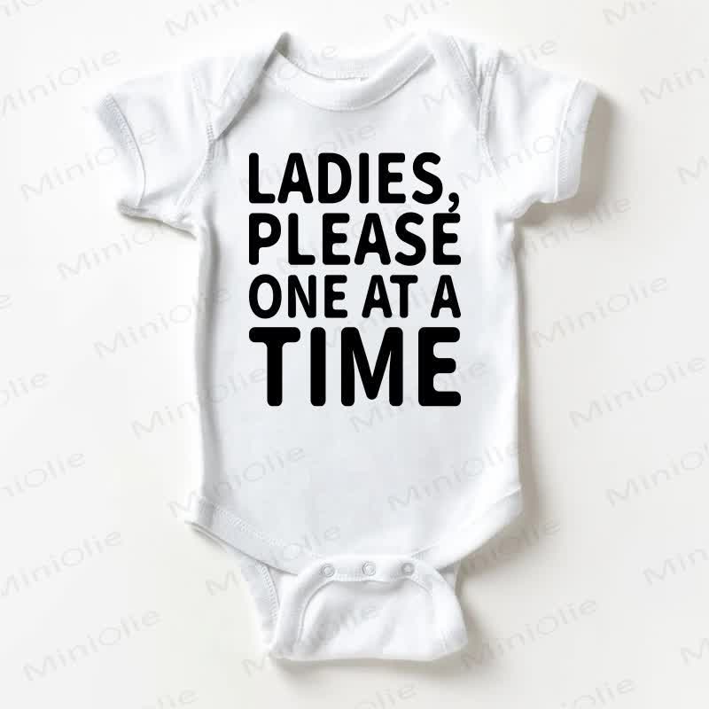 LADIES, PLEASE ONE AT A TIME Baby White Bodysuit - White - 18-24M - image 1