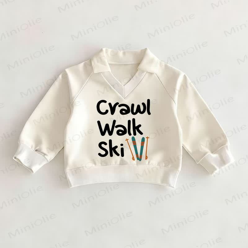 CRAWL WALK SKI Baby White Polo Top - White - 2-3T - image 1