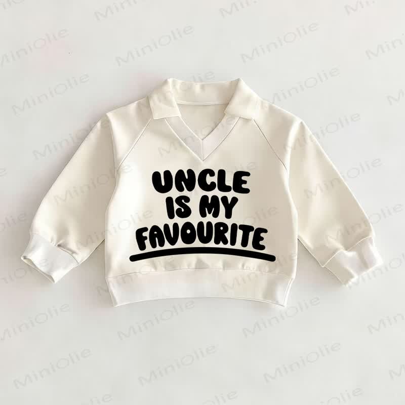 UNCLE IS MY FAVOURITE Baby White Polo Top - White - 2-3T - image 1