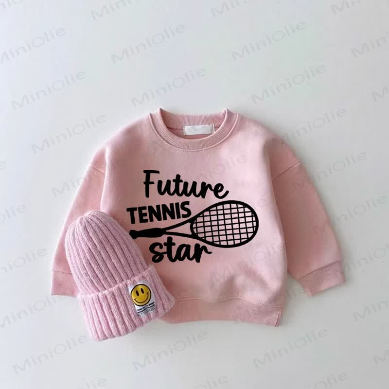 FUTURE TENNIS STAR Baby Girl Pink Sweatshirt - Pink - 2-3T - image 1