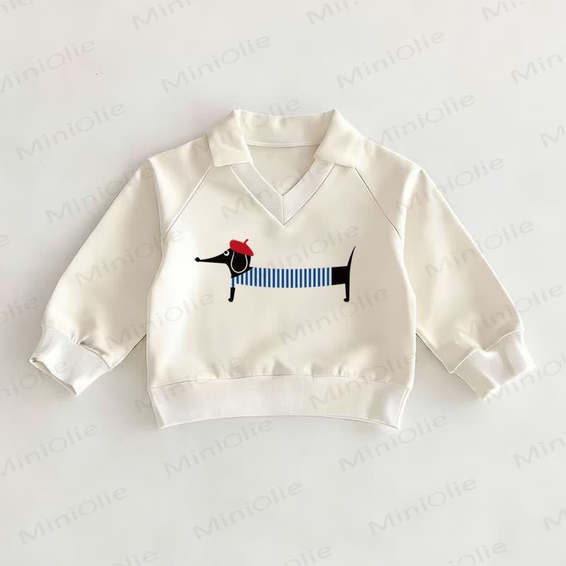 Baby White Dog Polo Top - White - 2-3T - image 1