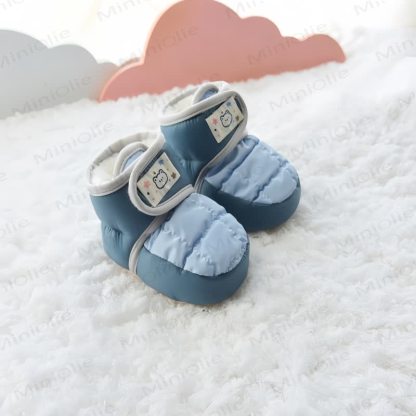 Baby Fleece Lined Bear Boots - Blue - 7C - image 5