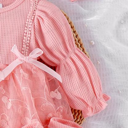 Baby Girl Bow Flower Mesh Dress - image 10