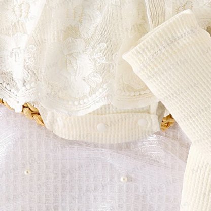 Baby Girl Bow Flower Mesh Dress - image 17