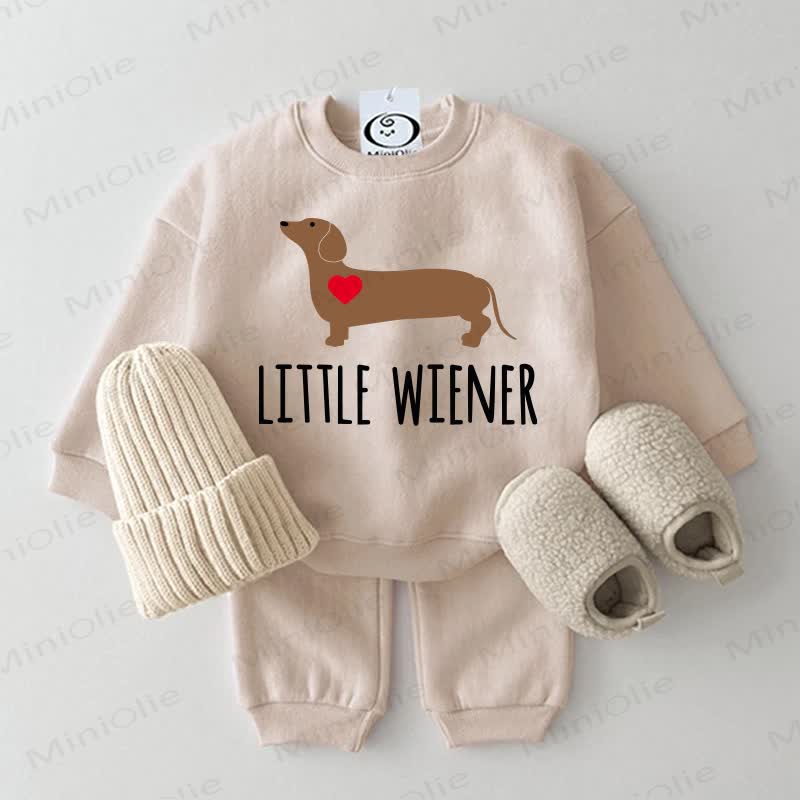 LITTLE WIENER Baby Beige 2-piece Set - Beige - 2-3T - image 1