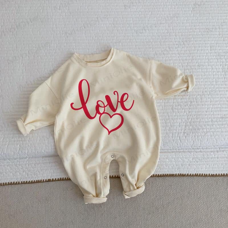  LOVE Baby Beige Romper - Beige - 2-3T - image 1