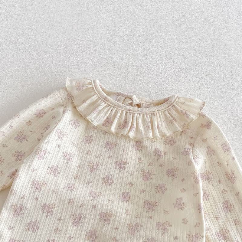 Baby Girl Embroidered Bunny Pink Overalls/Beige Flower Top - image 11