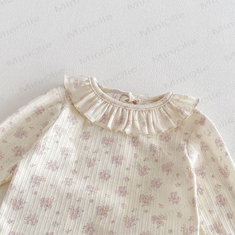 Baby Girl Embroidered Bunny Pink Overalls/Beige Flower Top - image 11