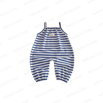 Baby Toddler Stripe Bear Bow Overalls - image 6