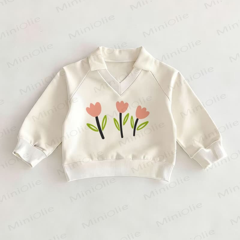 Baby White Flower Polo Top - White - 2-3T - image 1