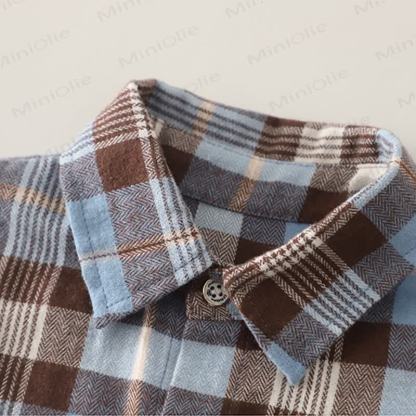 Baby Toddler Boy Dog Plaid Denim 2-piece Set - image 6