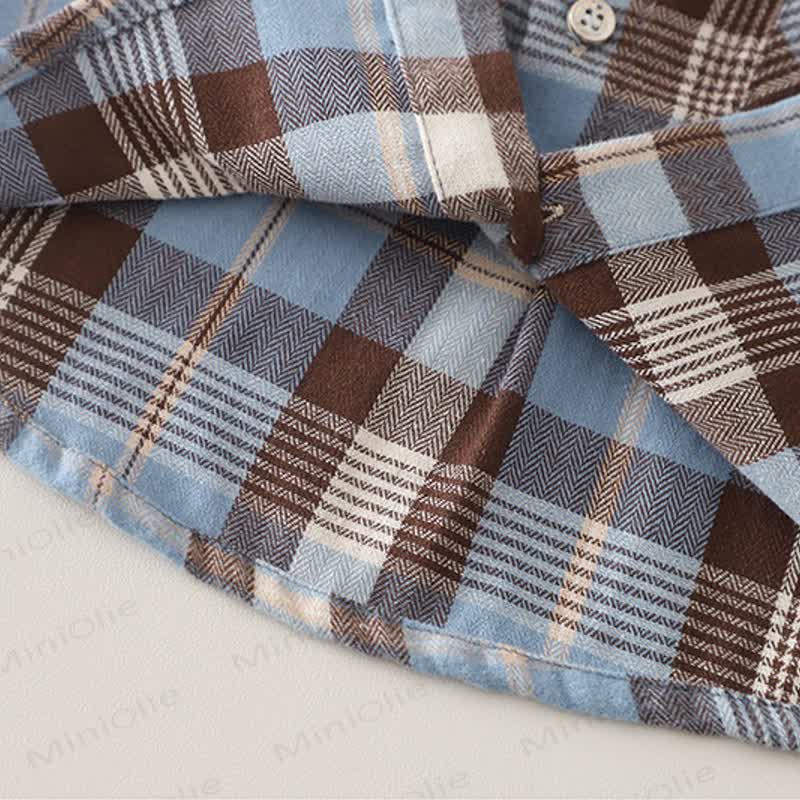 Baby Toddler Boy Dog Plaid Denim 2-piece Set - image 11