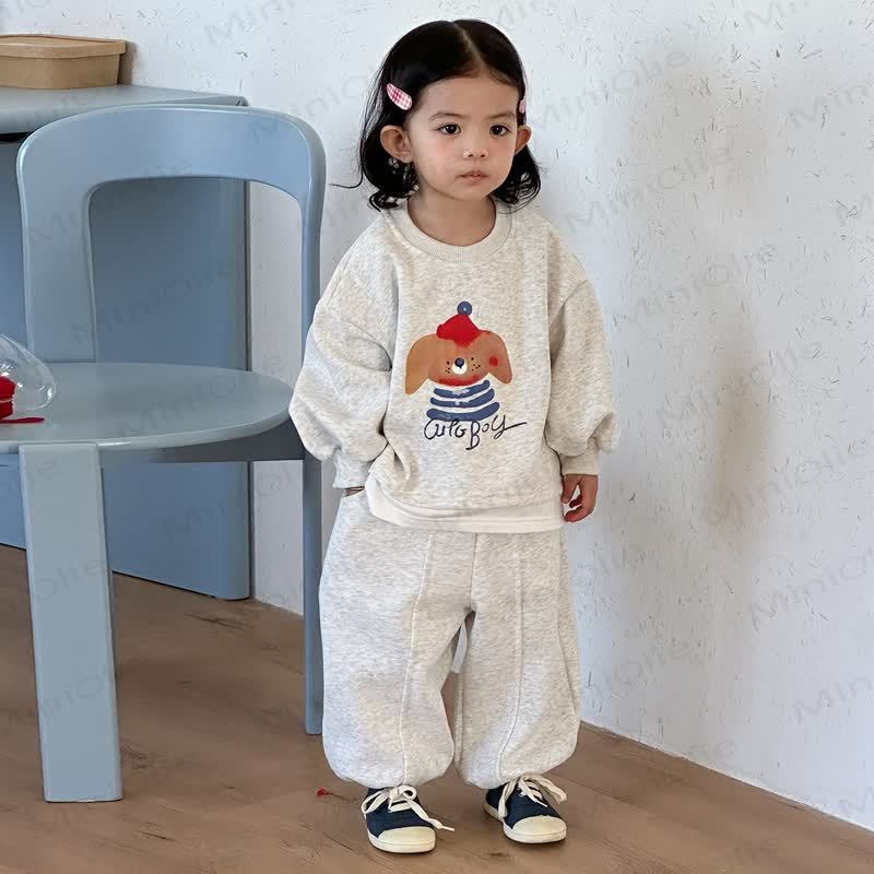 Toddler Kid Animal Fake 2-piece Set - White Grey - 9-10T - image 5