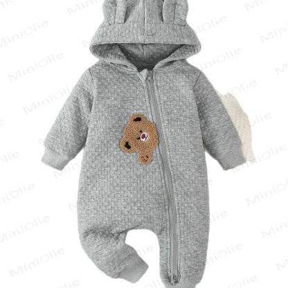 Baby Bear Zip Hooded Romper - image 5
