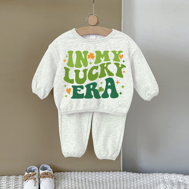 IN MY LUCKY ERA Baby Gray Sweatshirt 2-piece Set - Gray - 2-3T - image 1