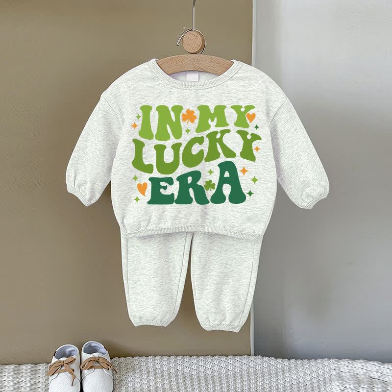 IN MY LUCKY ERA Baby Gray Sweatshirt 2-piece Set - Gray - 2-3T - image 1