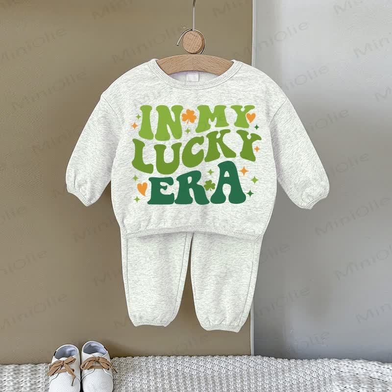 IN MY LUCKY ERA Baby Gray Sweatshirt 2-piece Set - Gray - 2-3T - image 1