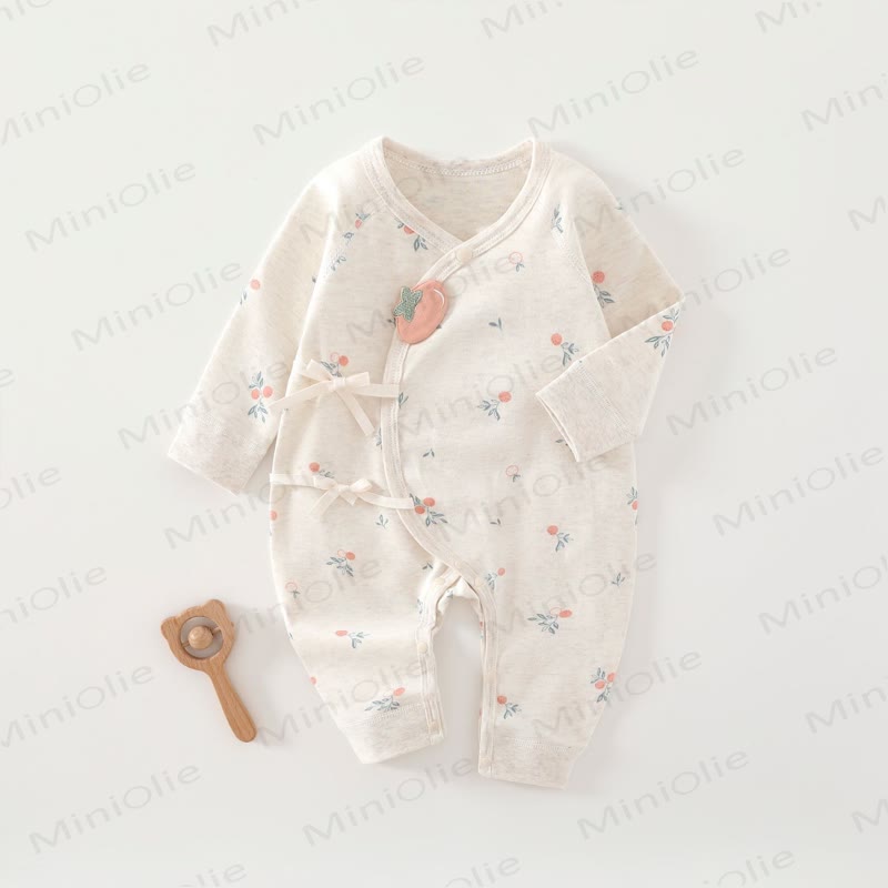 Baby Animal Kimono Pajamas Romper - Tomato - 3-6M - image 5