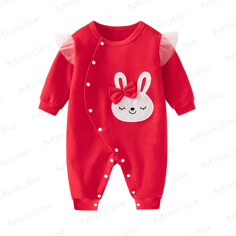 Baby Bunny Bow Romper - Red - 18-24M - image 5