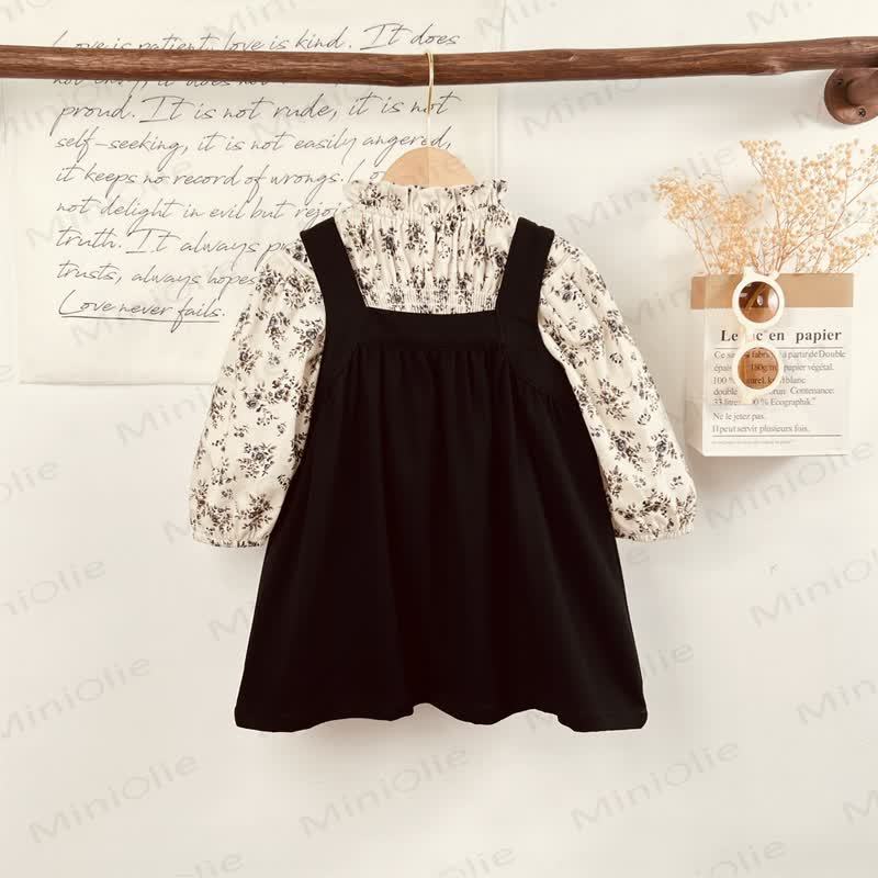 Toddler Girl Flower Sleeveless Dress & Top - Black - 4-5Y - image 1