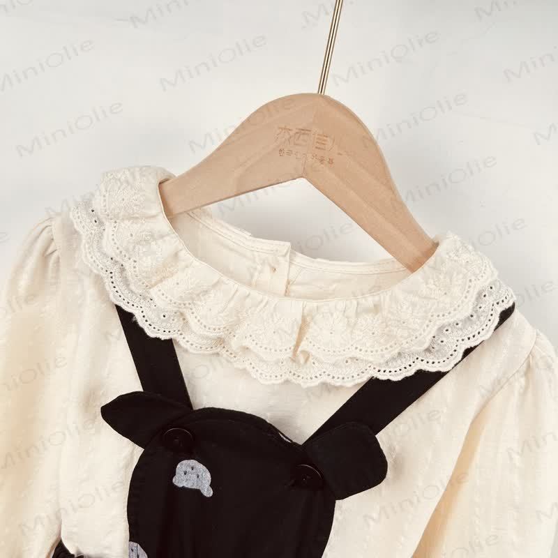 Baby Toddler Girl Denim Bear Suspender Skirt - image 8