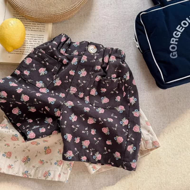 Baby Toddler Girl Flower Loose Shorts - image 3