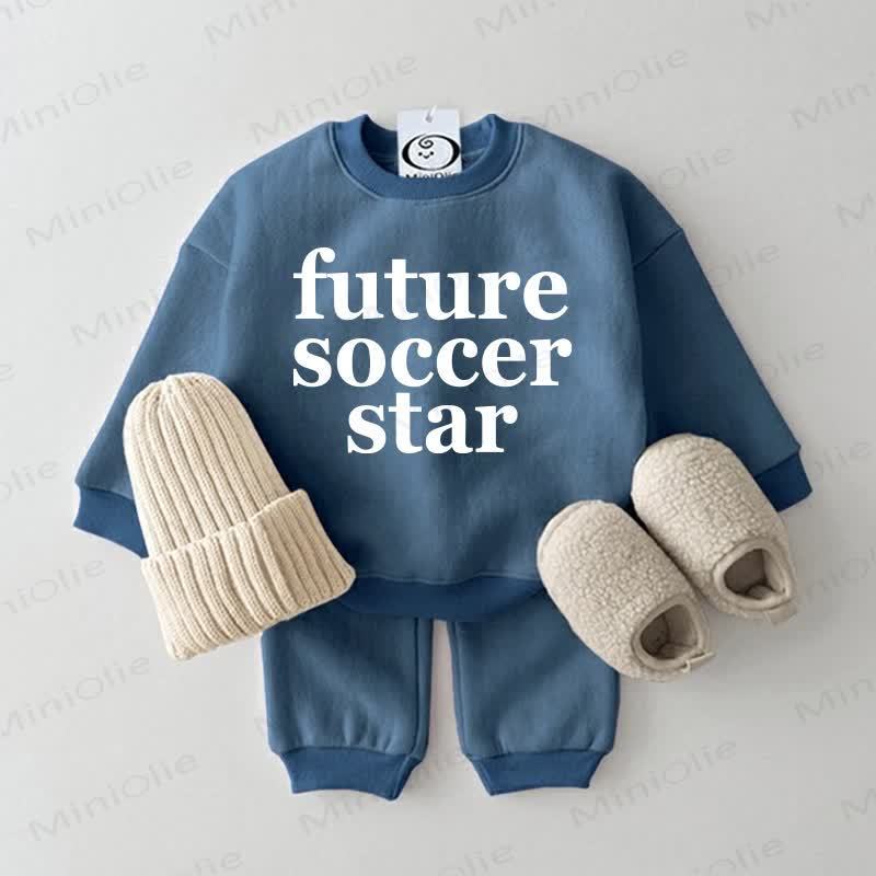 FUTURE SOCCER STAR Baby 2-piece Sweatsuit Set - Blue - 2-3T - image 1