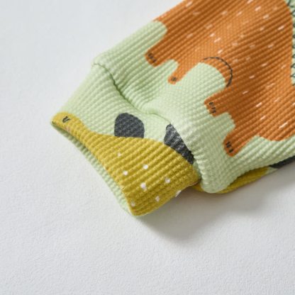 Baby Grey Green Dino Waffle 2-piece Set - image 4
