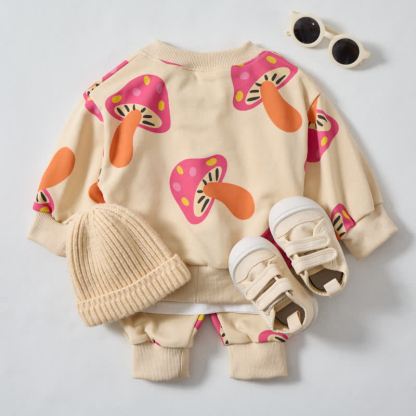 Baby Beige Pink Mushroom 2-piece Set - image 4