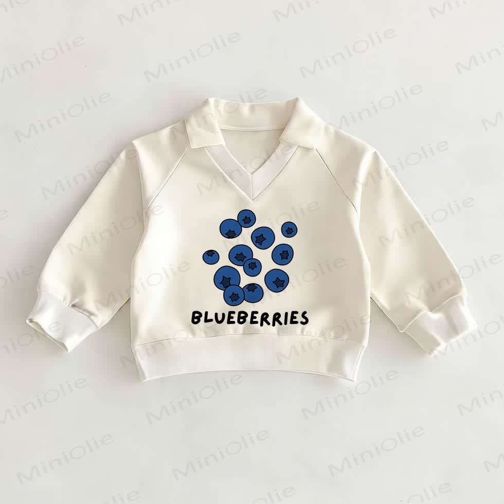 Baby Blueberries White Polo Top - White - 2-3T - image 1
